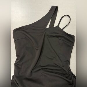Grace Karin Black One Shoulder Dress Size Medium Asymmetrical Bodycon Cocktail